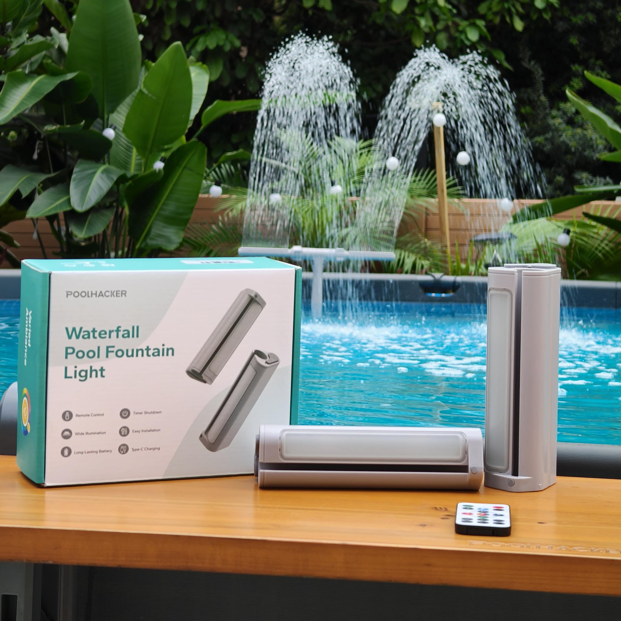 Pool Fountain Light, Waterfall Fountain Light Fountain For A
