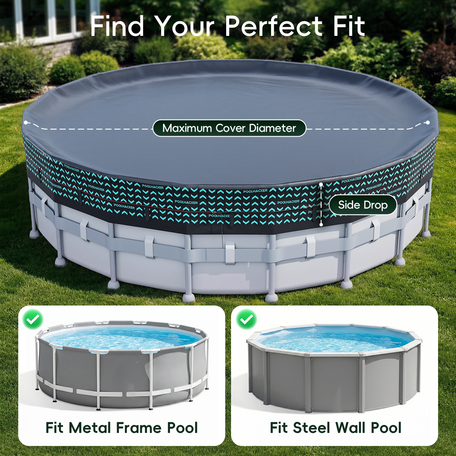 Round Pool Cover for Above Ground Pools