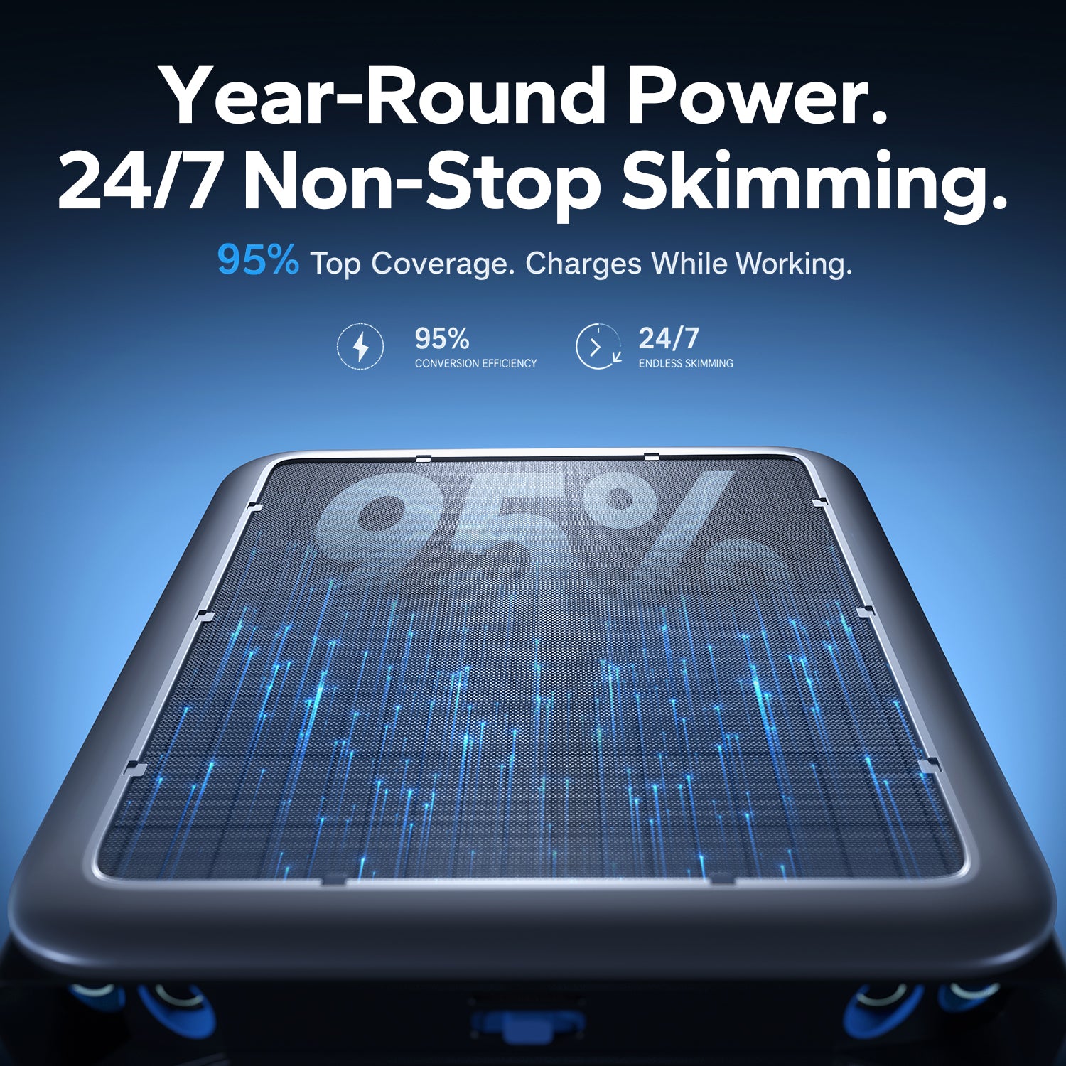 POOLHACKER Solar Pool Skimmer Robot