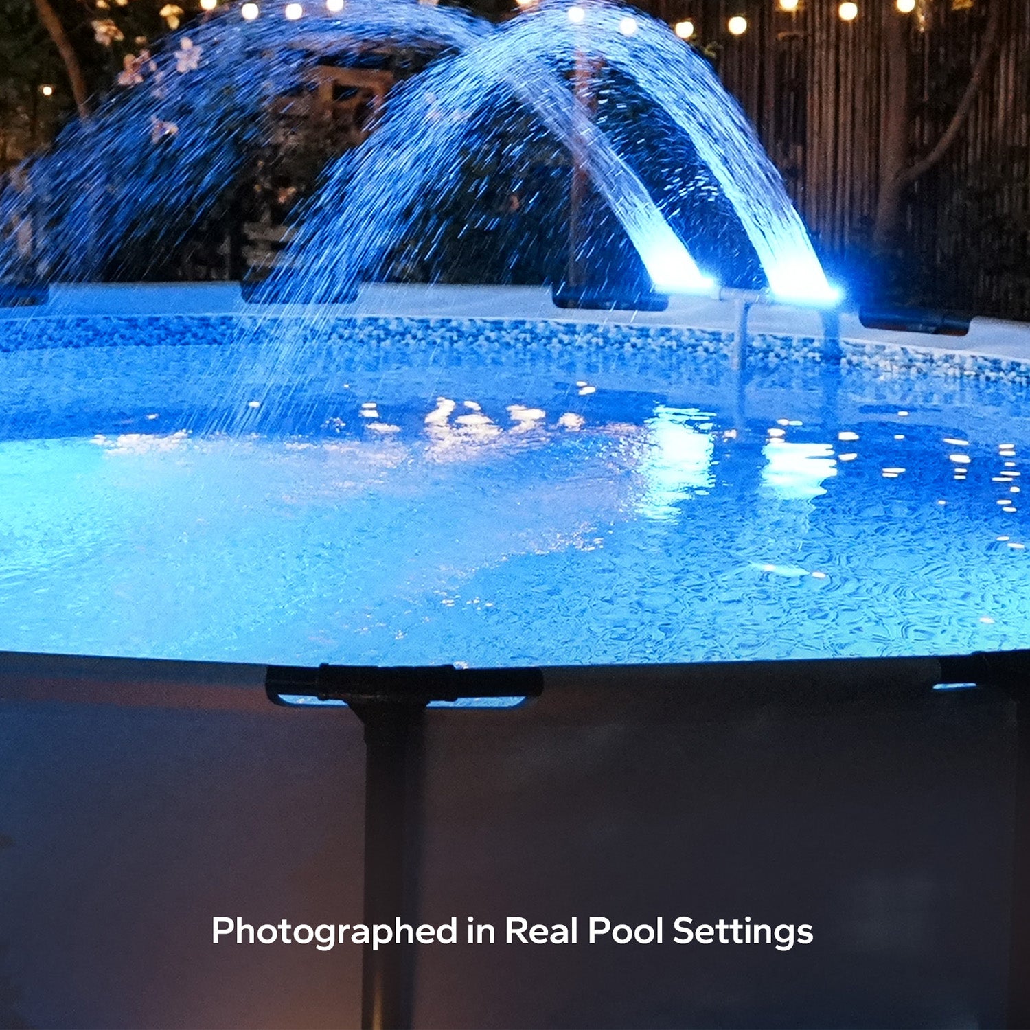 POOLHACKER Solar Pool Fountain Light for Above & Inground Pools
