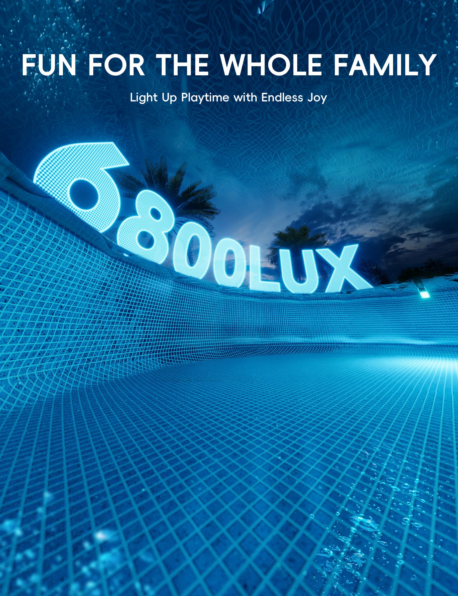 Poolside Solar Light For above ground Metal Frame Pool