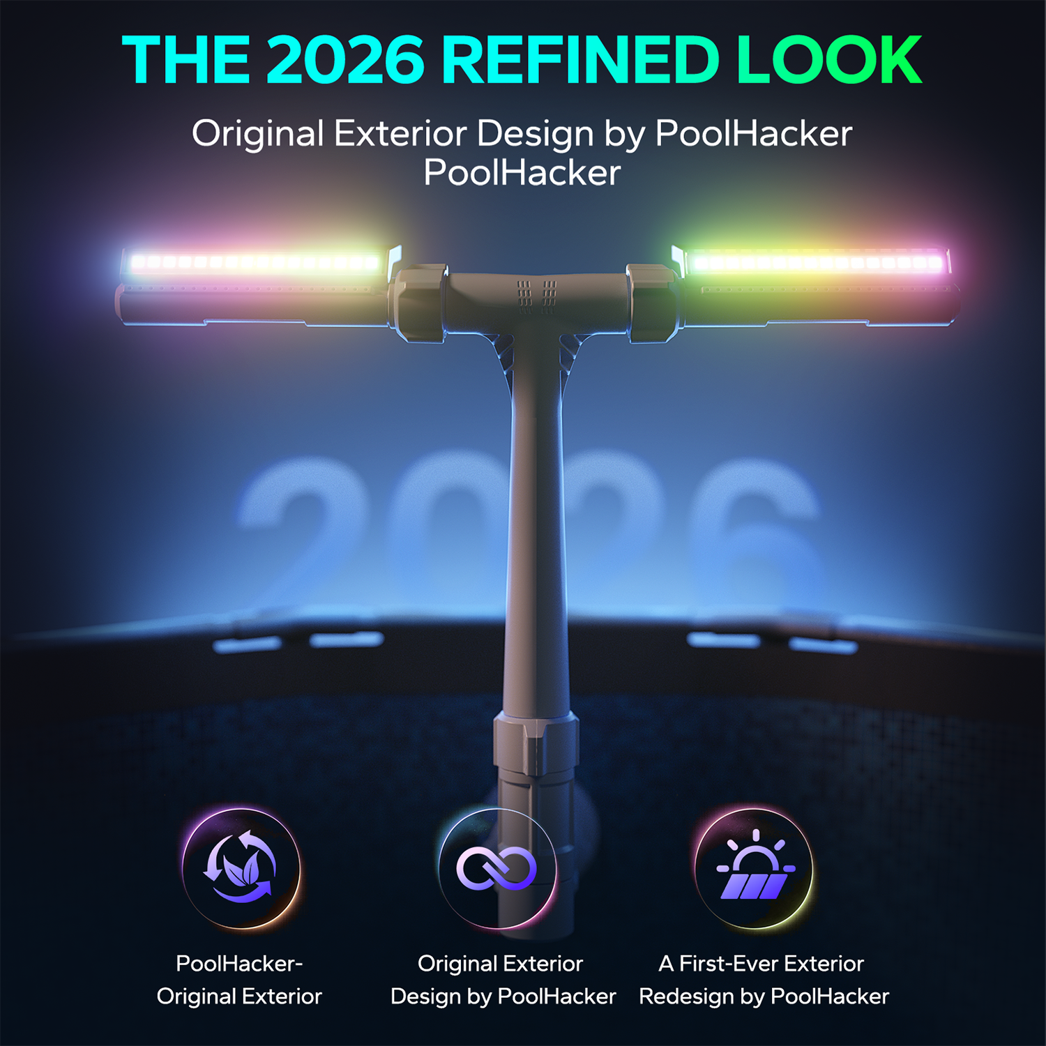 2026 Upgraded Solar Pool Fountain Light