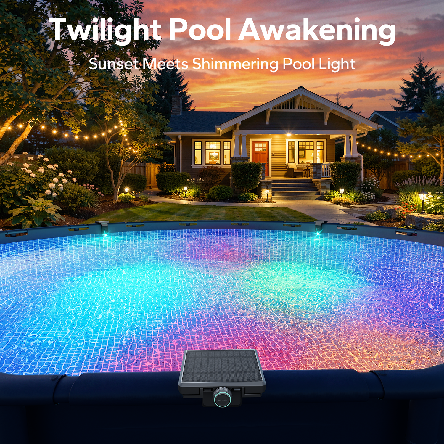 Poolside Solar Light For above ground/ in ground pools