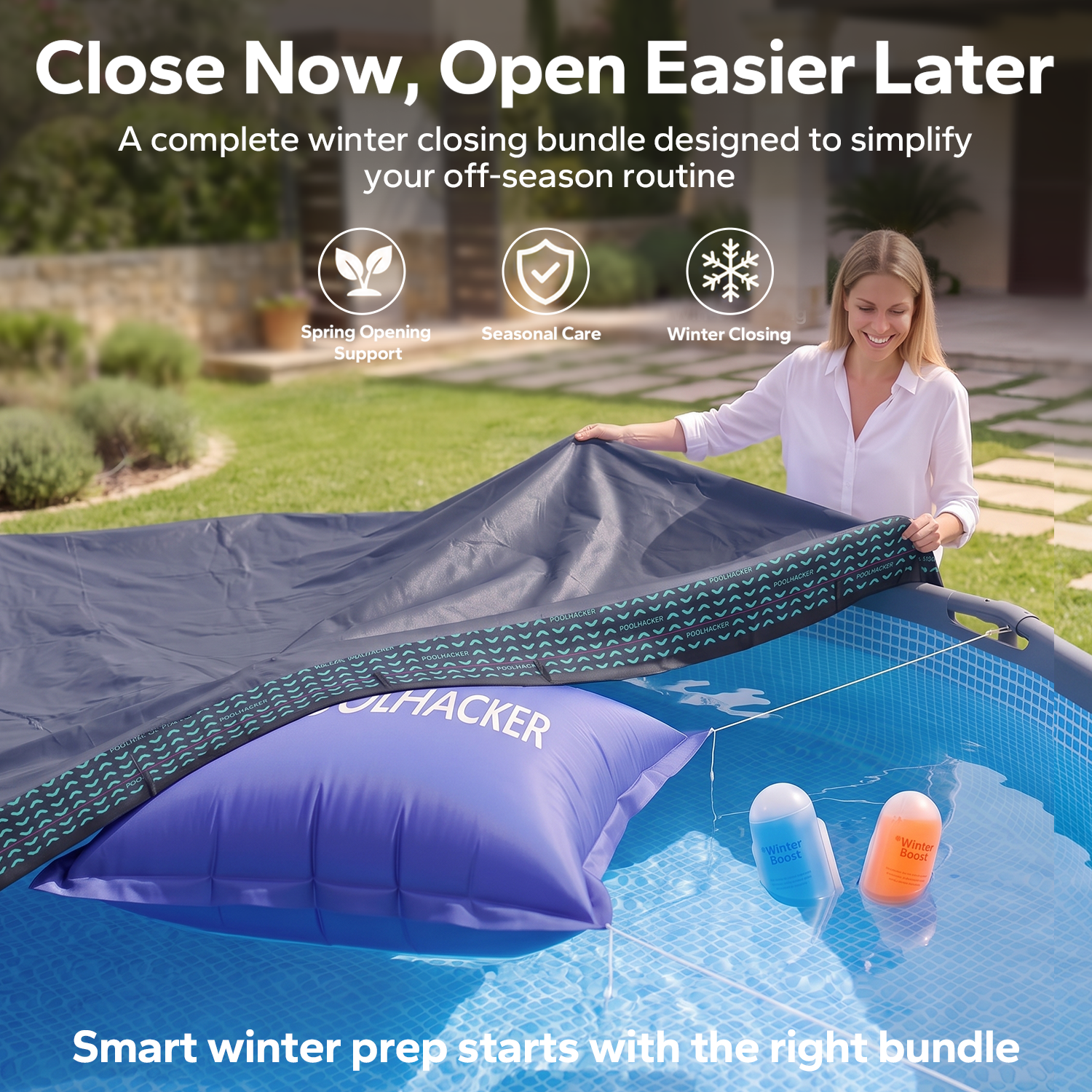 POOLHACKER 3 Piece Winter Pool Closing Kit for Above Ground Pools