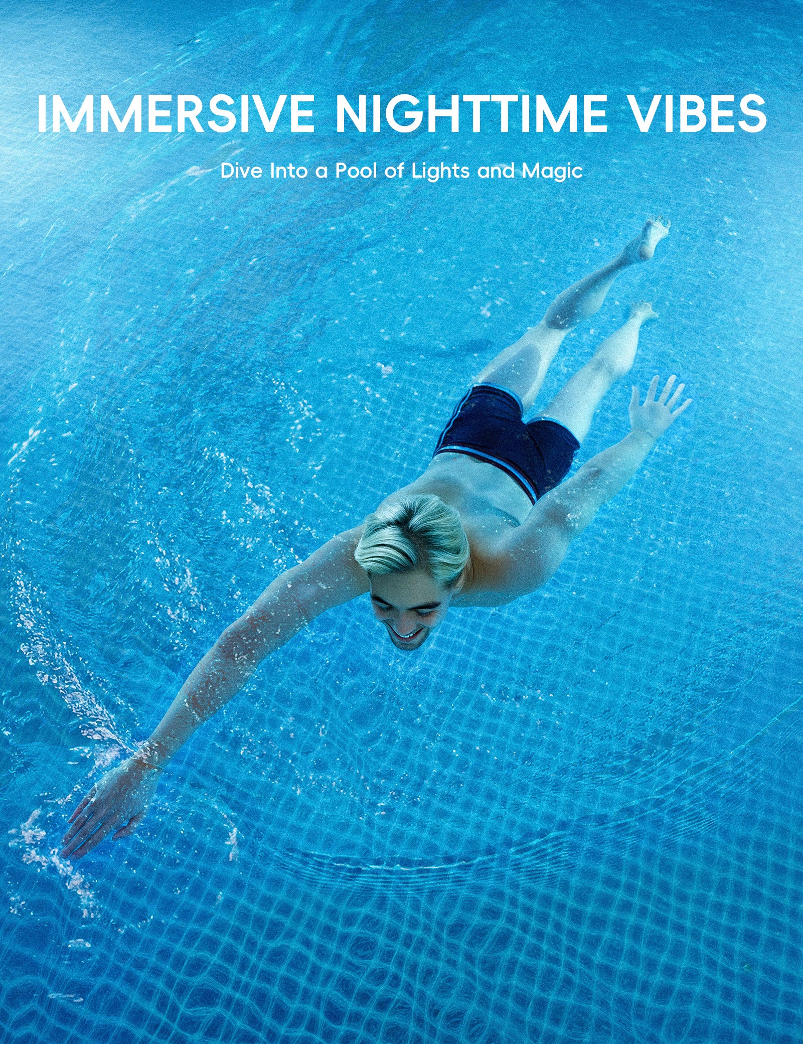 Poolside Solar Light For above ground Metal Frame Pool