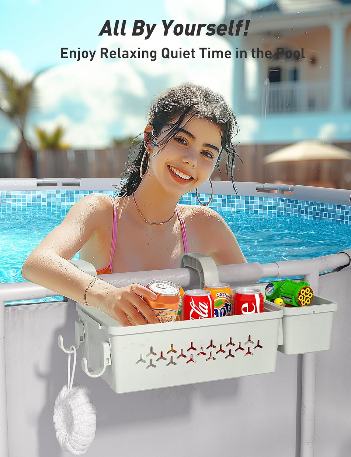 Poolside Storage Basket - for above ground pool