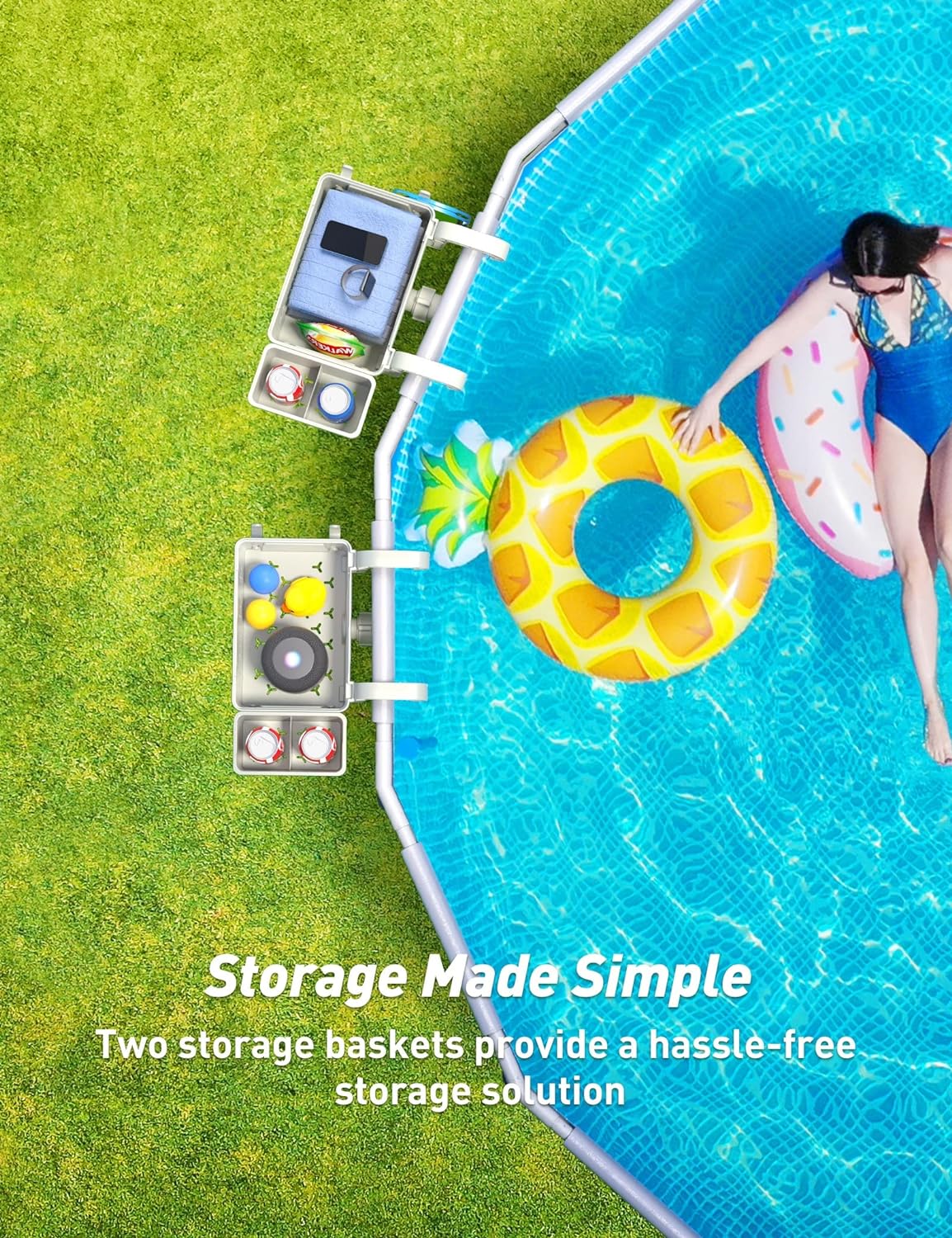 Poolside Storage Basket - for above ground pool