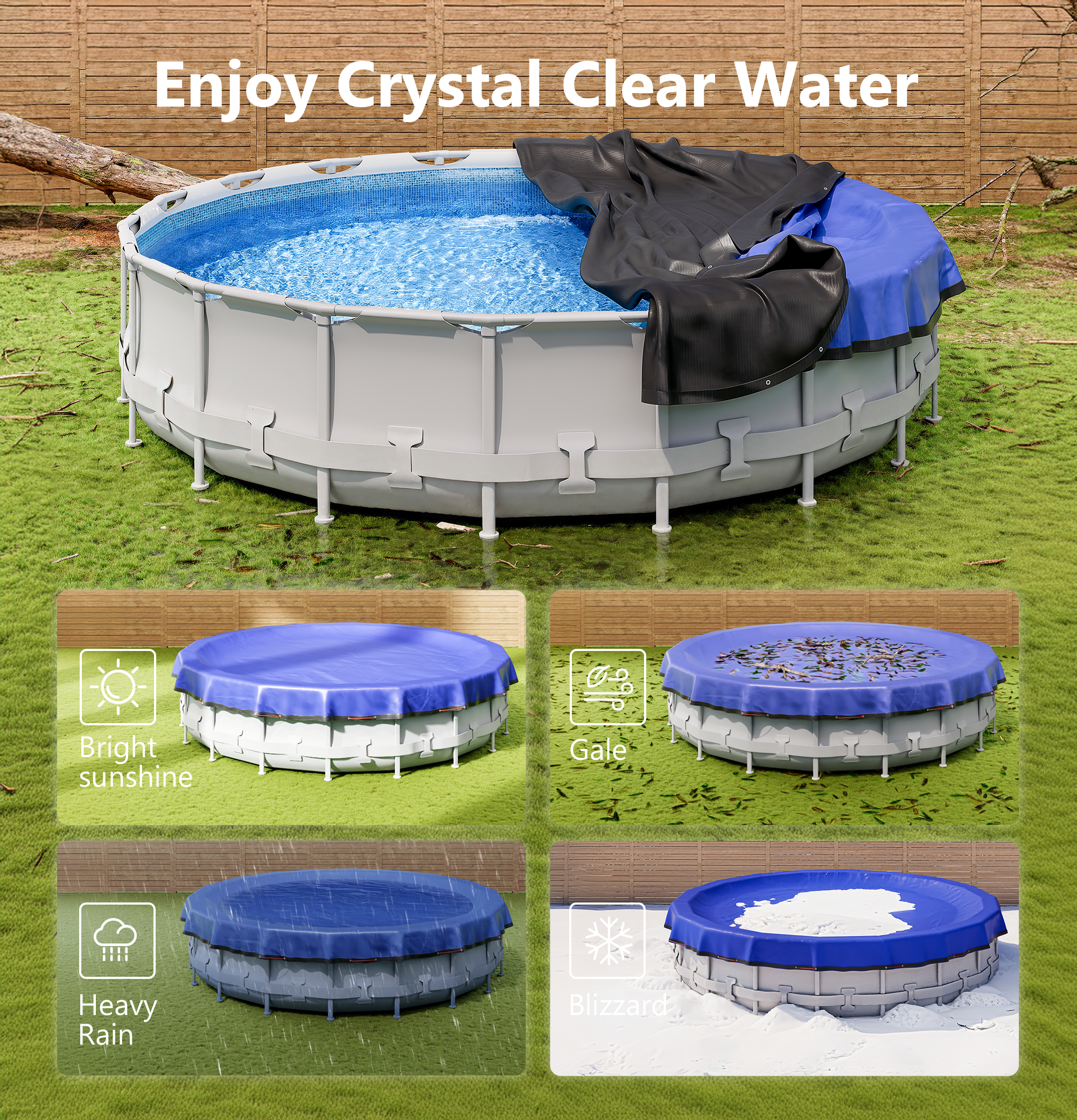 Winter Pool Cover for Aboveground Pool