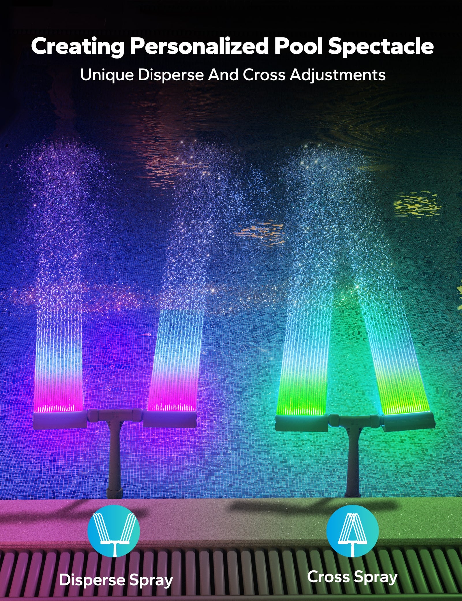 Pool fountain Light set