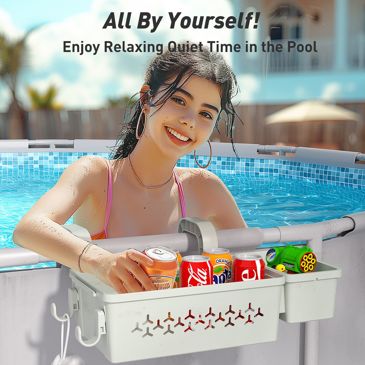 Poolside Storage Basket - for above ground pool