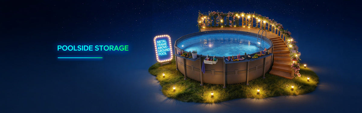 Poolside Bar, Basket & Cooler for Above-Ground Pools | Poolhacker ...