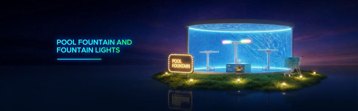 Pool Fountains & Solar Pool Fountain Lights | Poolhacker® Official Store