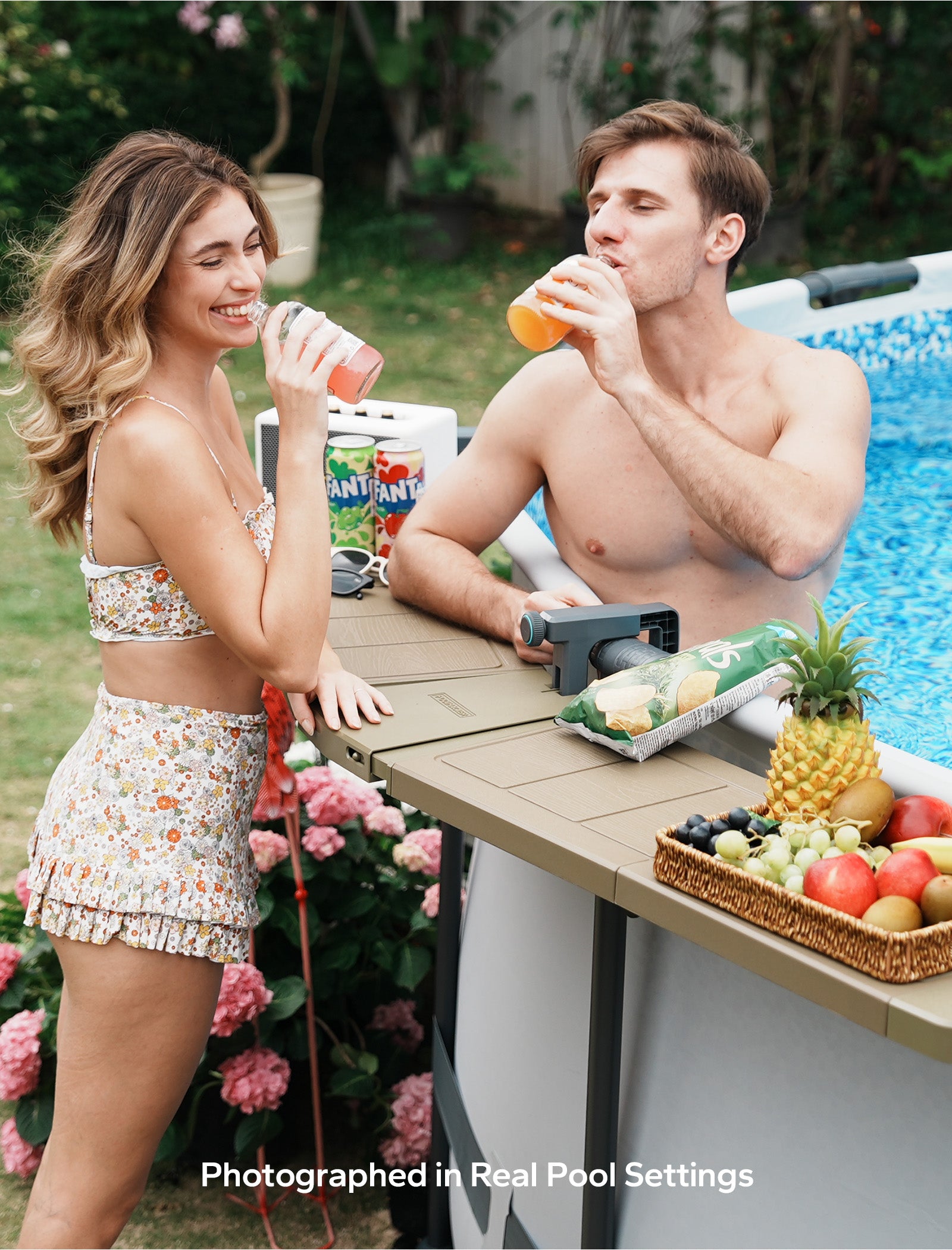 Poolside Bar -For Metal Frame Above-ground Pool [Round]