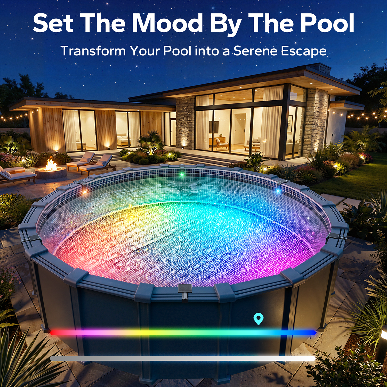 Poolside Solar Light For above ground/ in ground pools