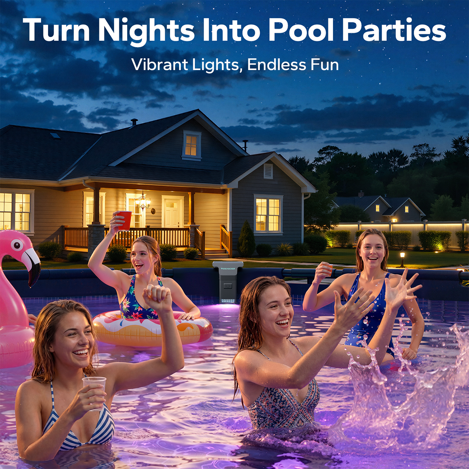 Poolside Solar Light For above ground/ in ground pools