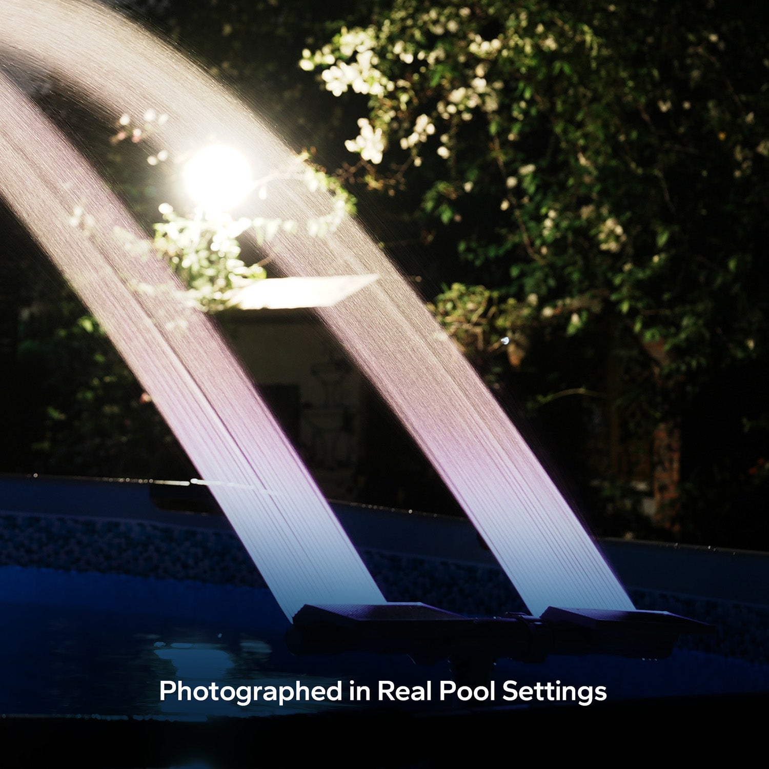 POOLHACKER Solar Pool Fountain Light for Above & Inground Pools