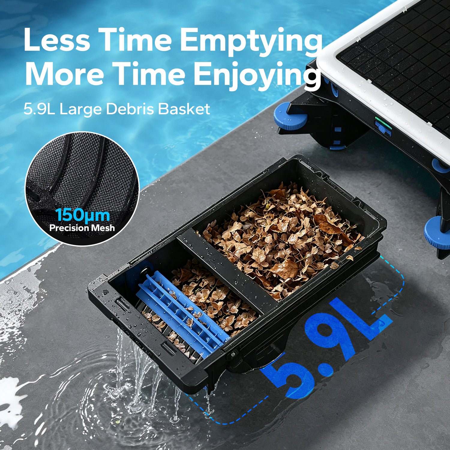 POOLHACKER Solar Pool Skimmer Robot