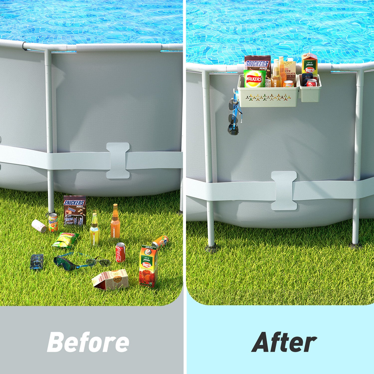 Poolside Storage Basket - for above ground pool