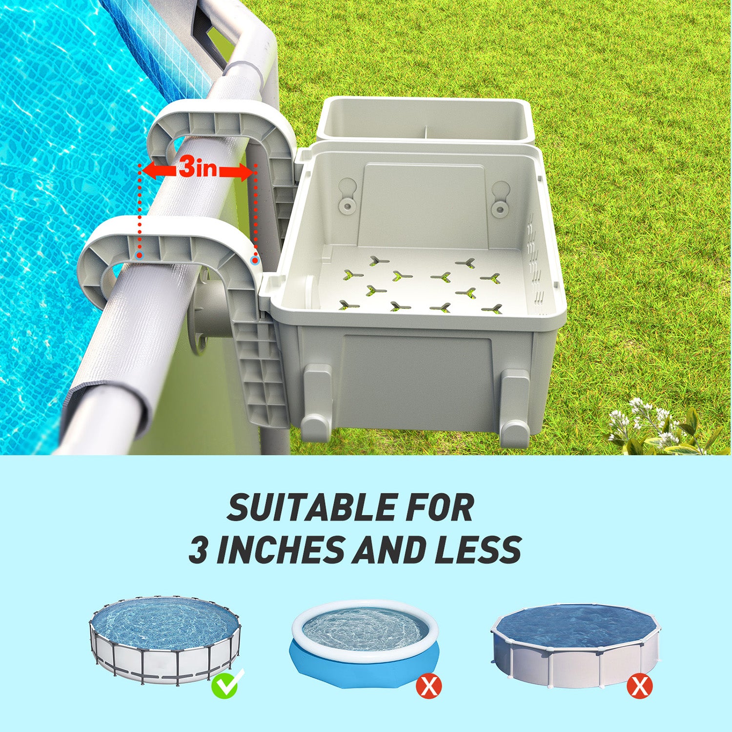 Poolside Storage Basket - for above ground pool