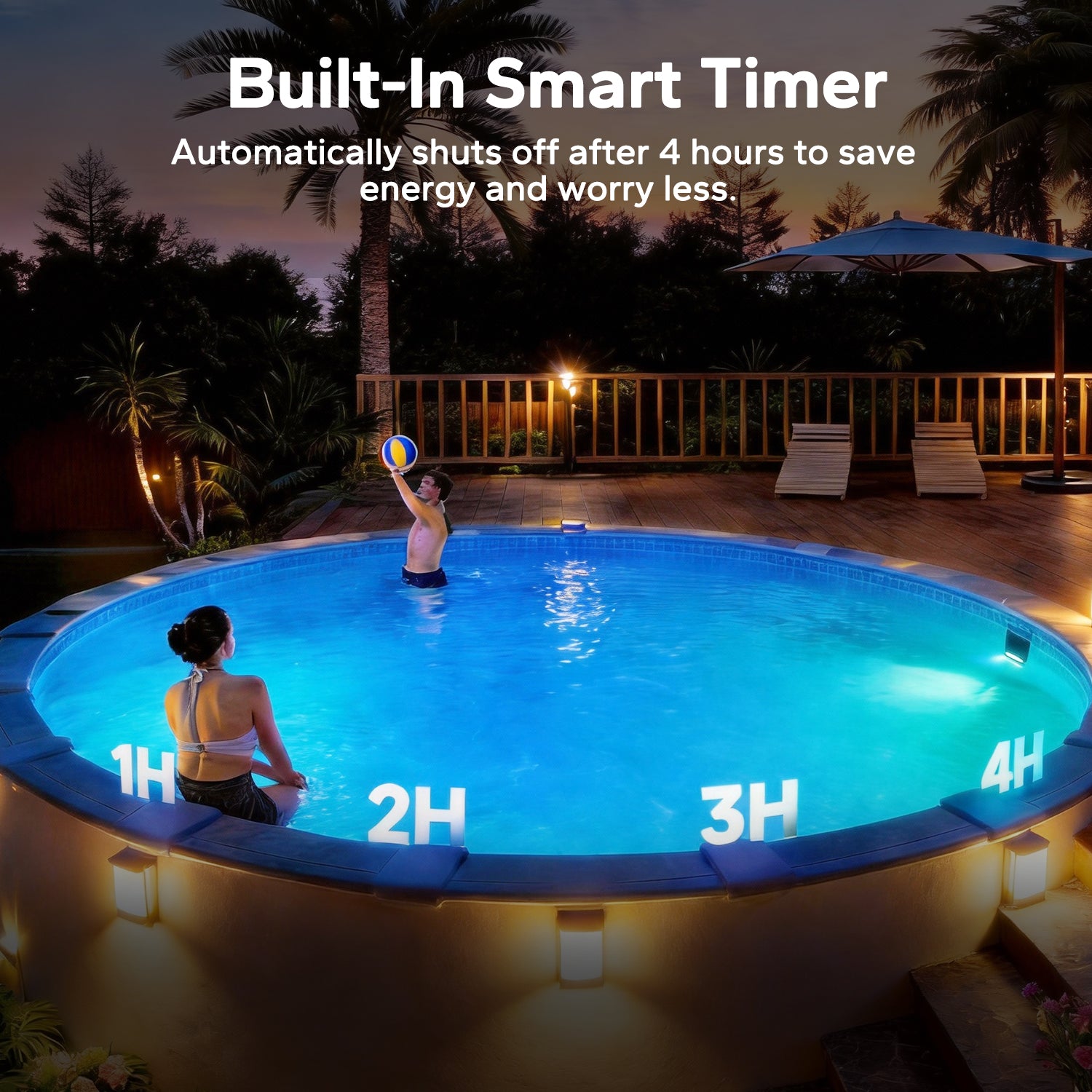 Poolside Solar Light For above ground/ in ground pools